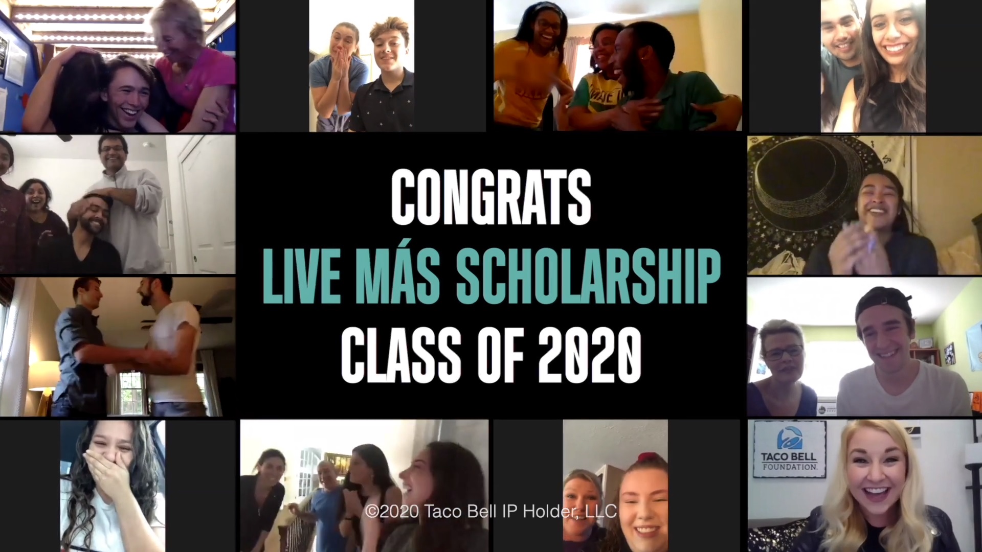 2020 Live Más Scholarship Recipients Taco Bell Foundation